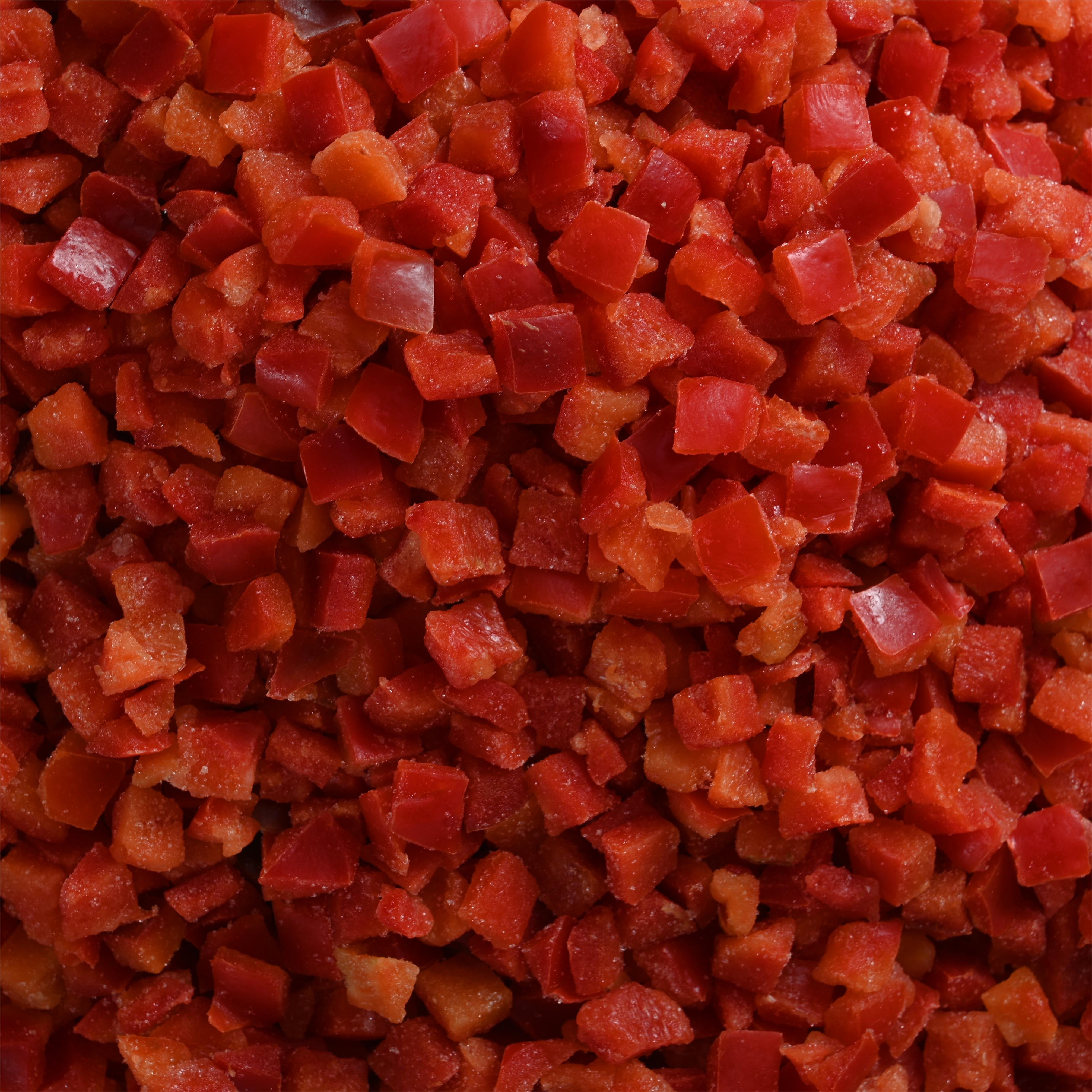IQF factory direct export frozen red pepper dices wholesale frozen red pepper dices