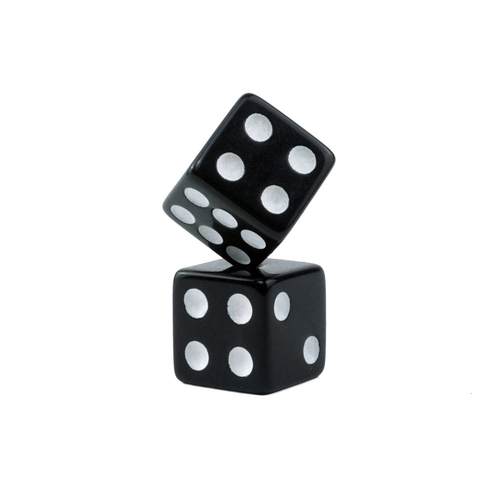 Wholesale acrylic dice d6 six sided square straight corner 16mm black and white any other pantone colors can custom for games