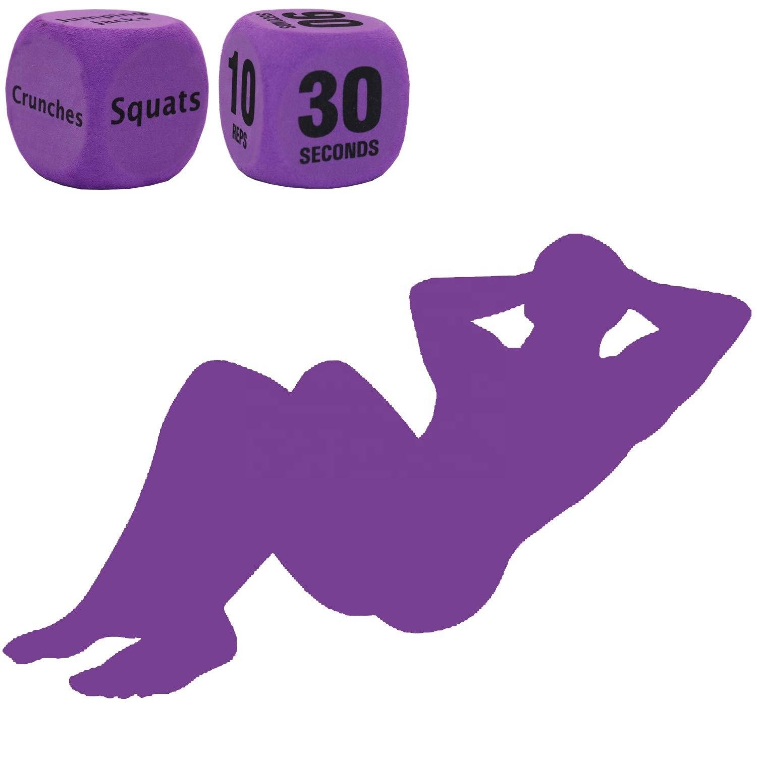 Fun Exercise Dice for Solo or Group Classes, 4-Sided Foam Fitness Dice Great Dynamic Exercise Equipment
