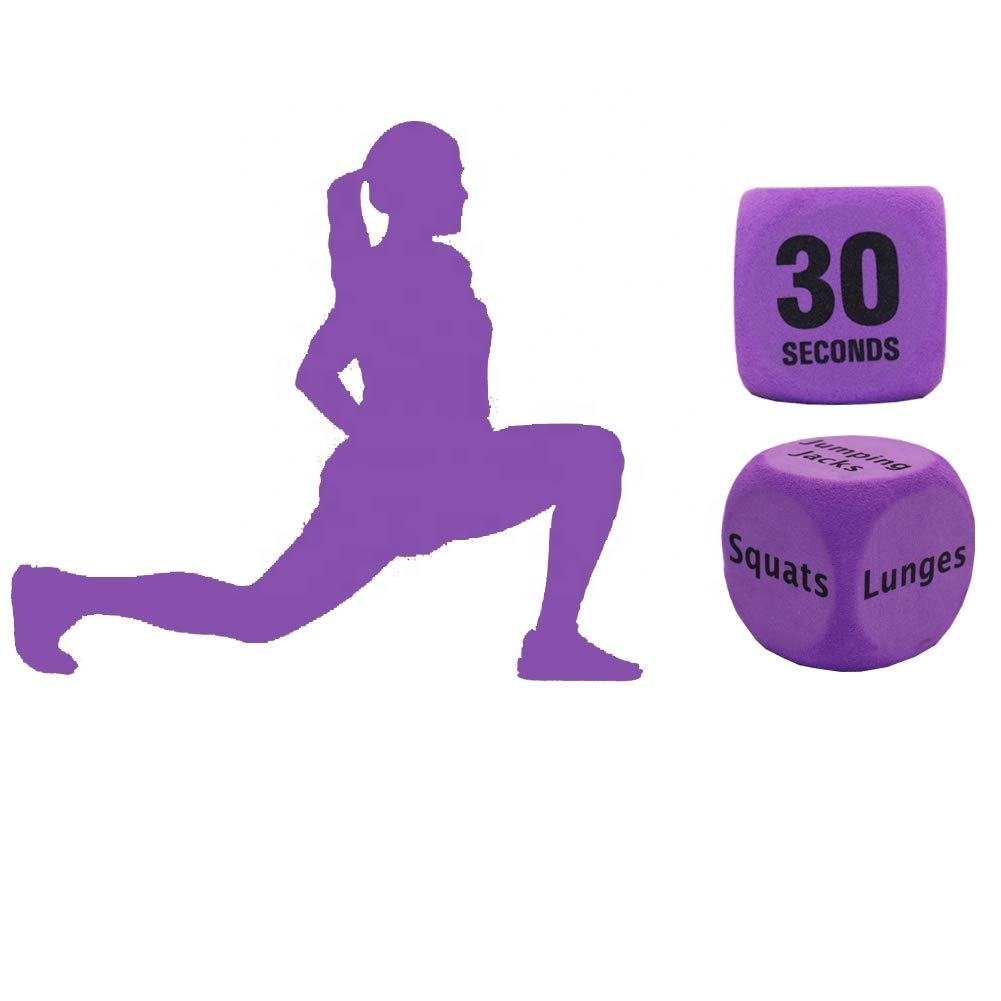 Fun Exercise Dice for Solo or Group Classes, 4-Sided Foam Fitness Dice Great Dynamic Exercise Equipment