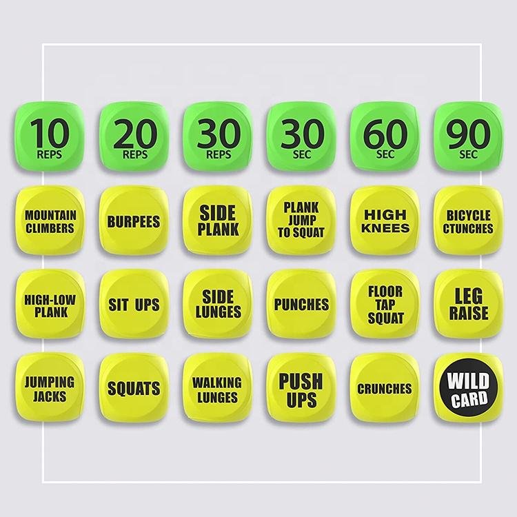 Fun Exercise Dice for Solo or Group Classes, 4-Sided Foam Fitness Dice Great Dynamic Exercise Equipment