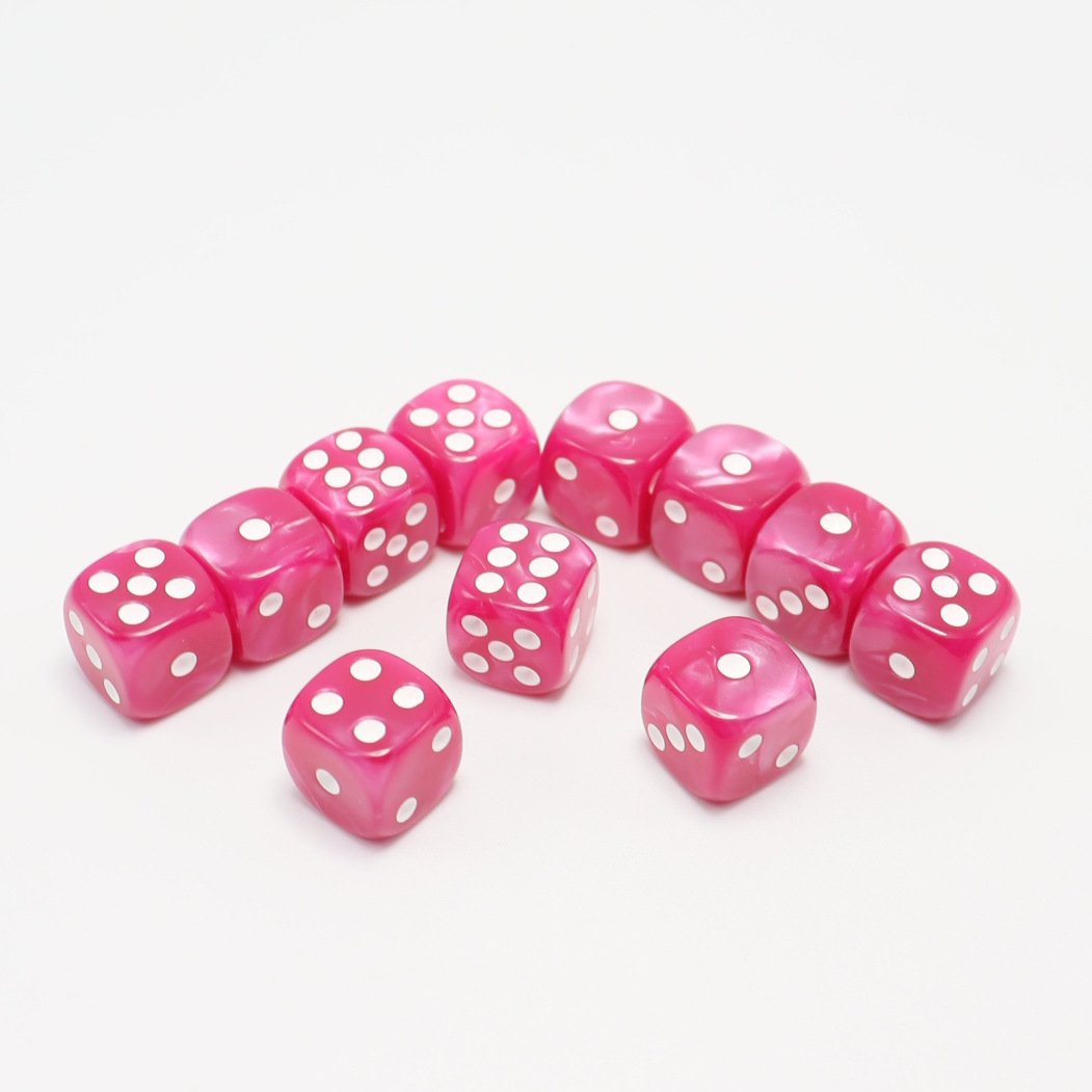 OEM Custom 12MM Plastic Dice with Engraved Logo Festival Holiday Gift Dice