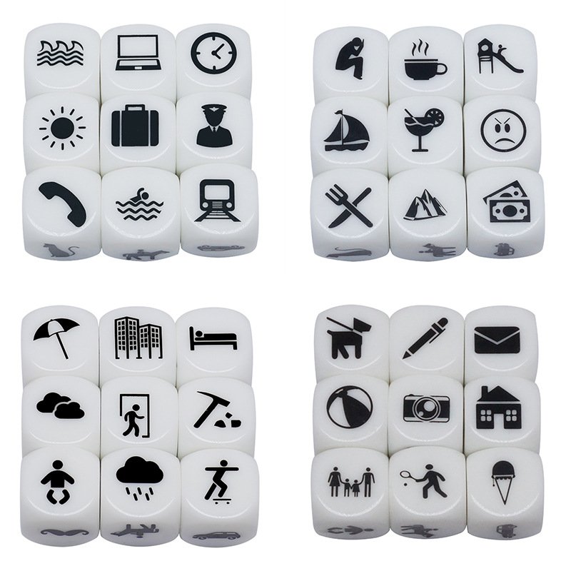 Manufacturers New 6 Sided Resin Skull Game Dice Carnival Party Halloween Gifts Custom Printed Branded Logo D6 Plastic Dice