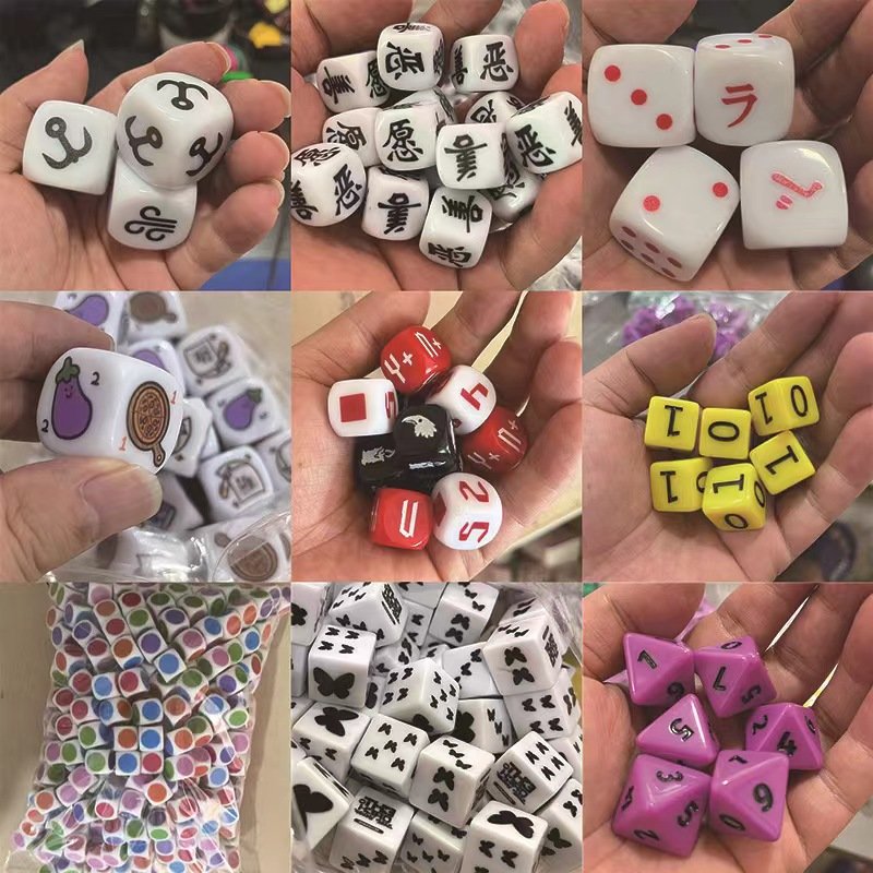 Manufacturers New 6 Sided Resin Skull Game Dice Carnival Party Halloween Gifts Custom Printed Branded Logo D6 Plastic Dice