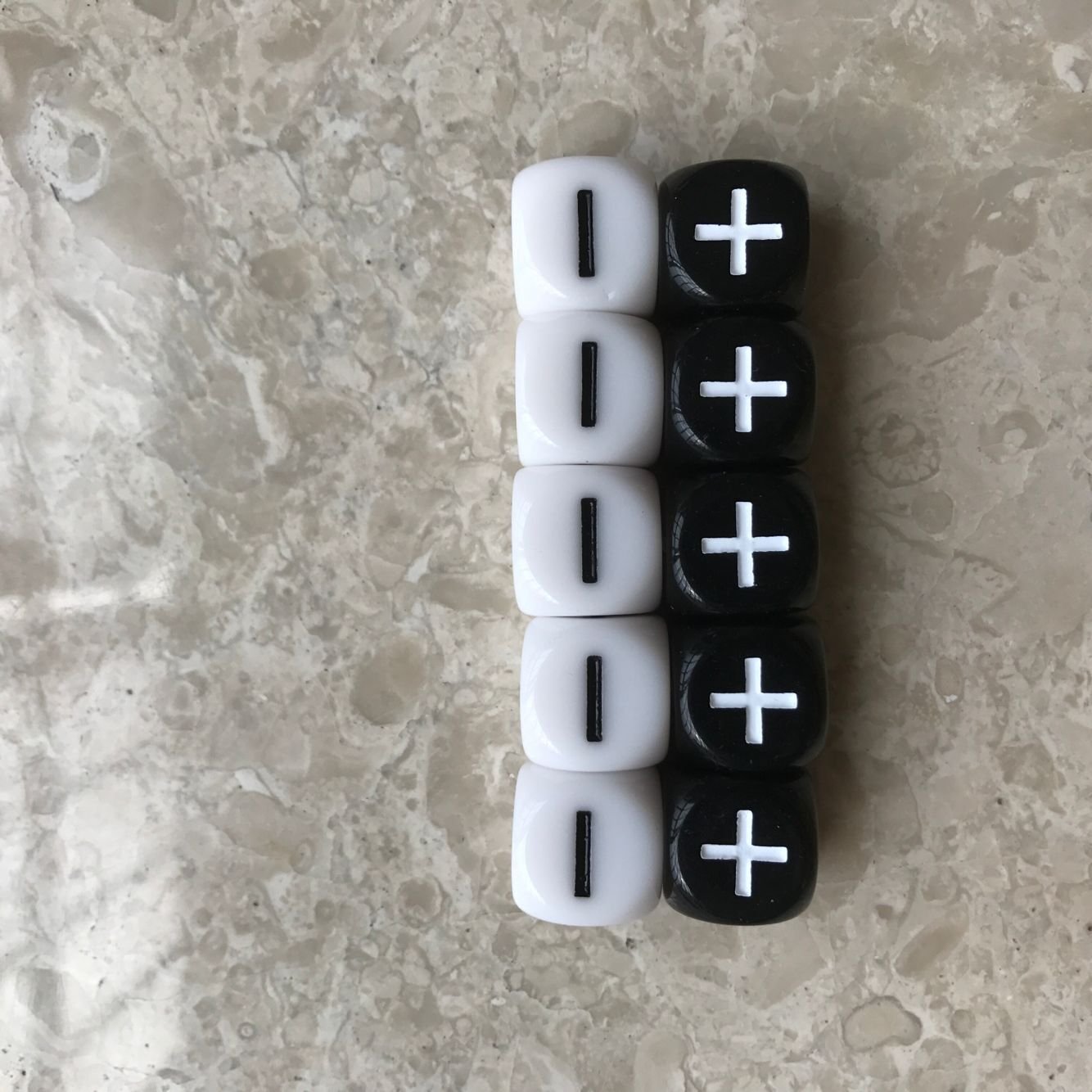 16MM Acrylic Dice Plus Minus Sign Solid Color Teaching Toy Dice Game D6 Custom dice