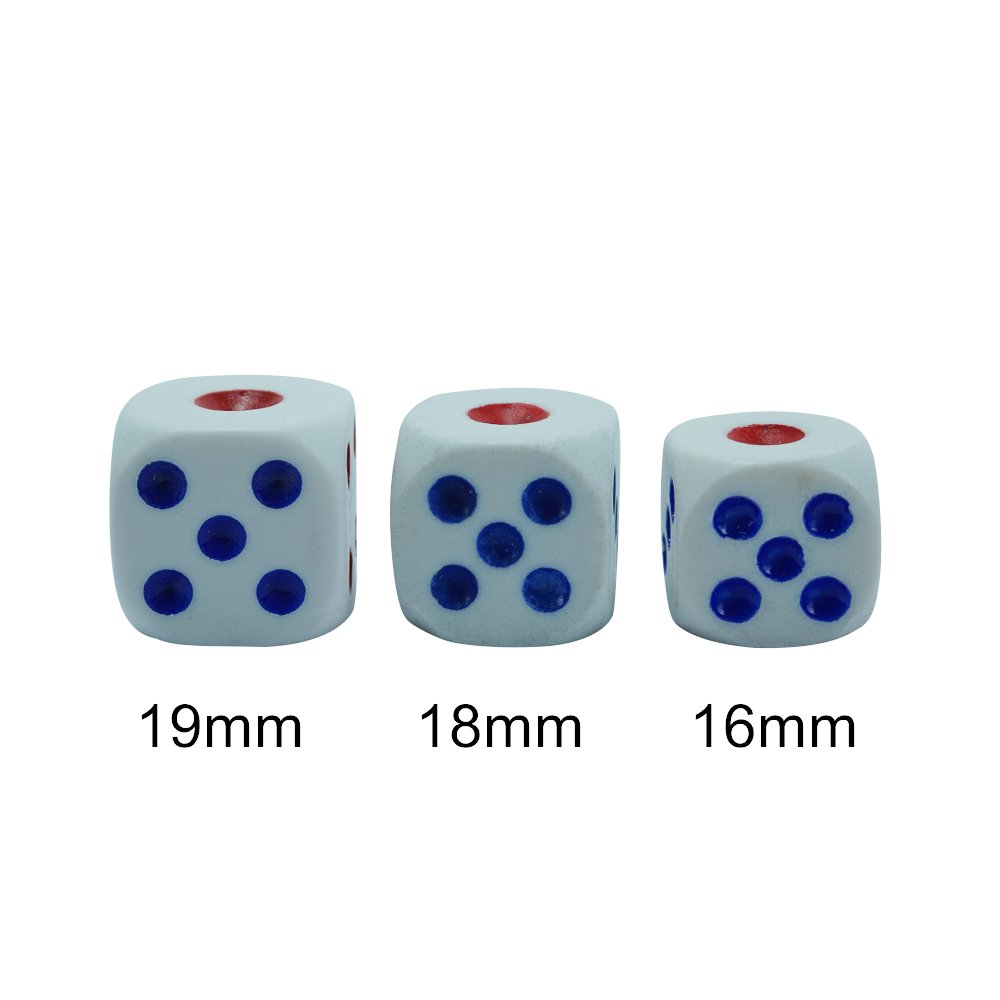 Wholesale classic 6 sided dice acrylic square cuble round corner 10 12 14 16 18 19 20mm with red dot 1 dot 4 for poker game