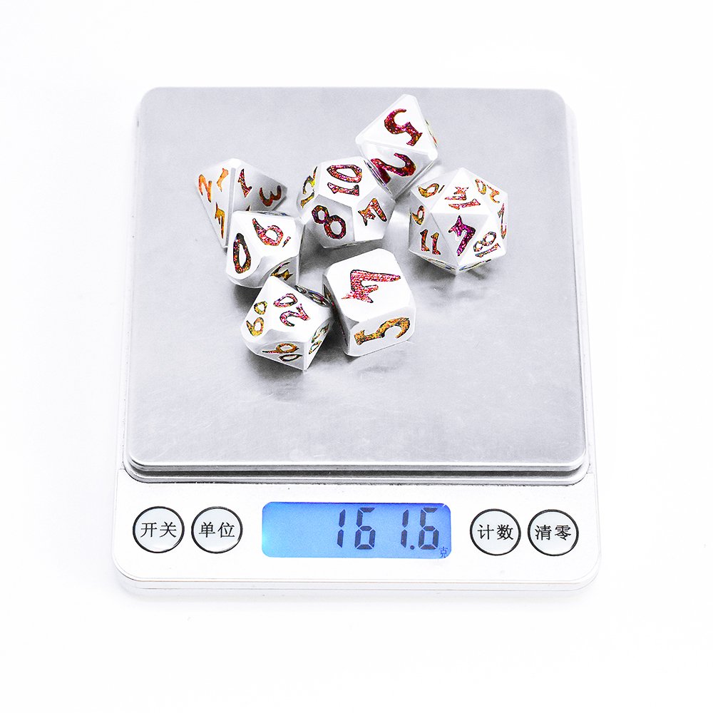 Hot Sales Custom Metal D20 Polyhedral Dnd Casino Game Zinc Alloy Dice Set
