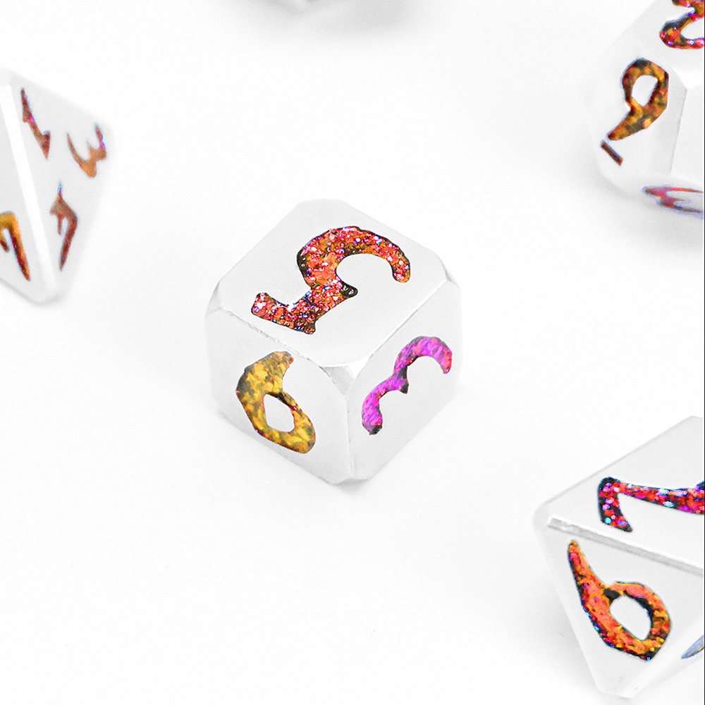 Hot Sales Custom Metal D20 Polyhedral Dnd Casino Game Zinc Alloy Dice Set