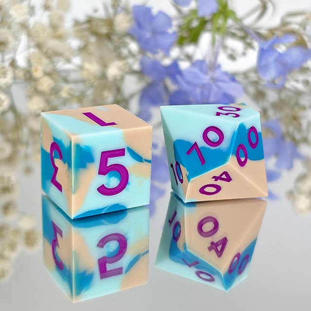 New Style Silicone Dice Mix Color Dice Polyhedral Shape 7 pcs DND RPG Dice for Board Games or Table Games