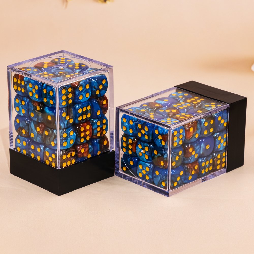 High Quality 6 Sided Polyhedral Acrylic Dice 16mm Colored Plastic Spots Gaming DND Dungeons Dragons Soft Hand Feeling Resin