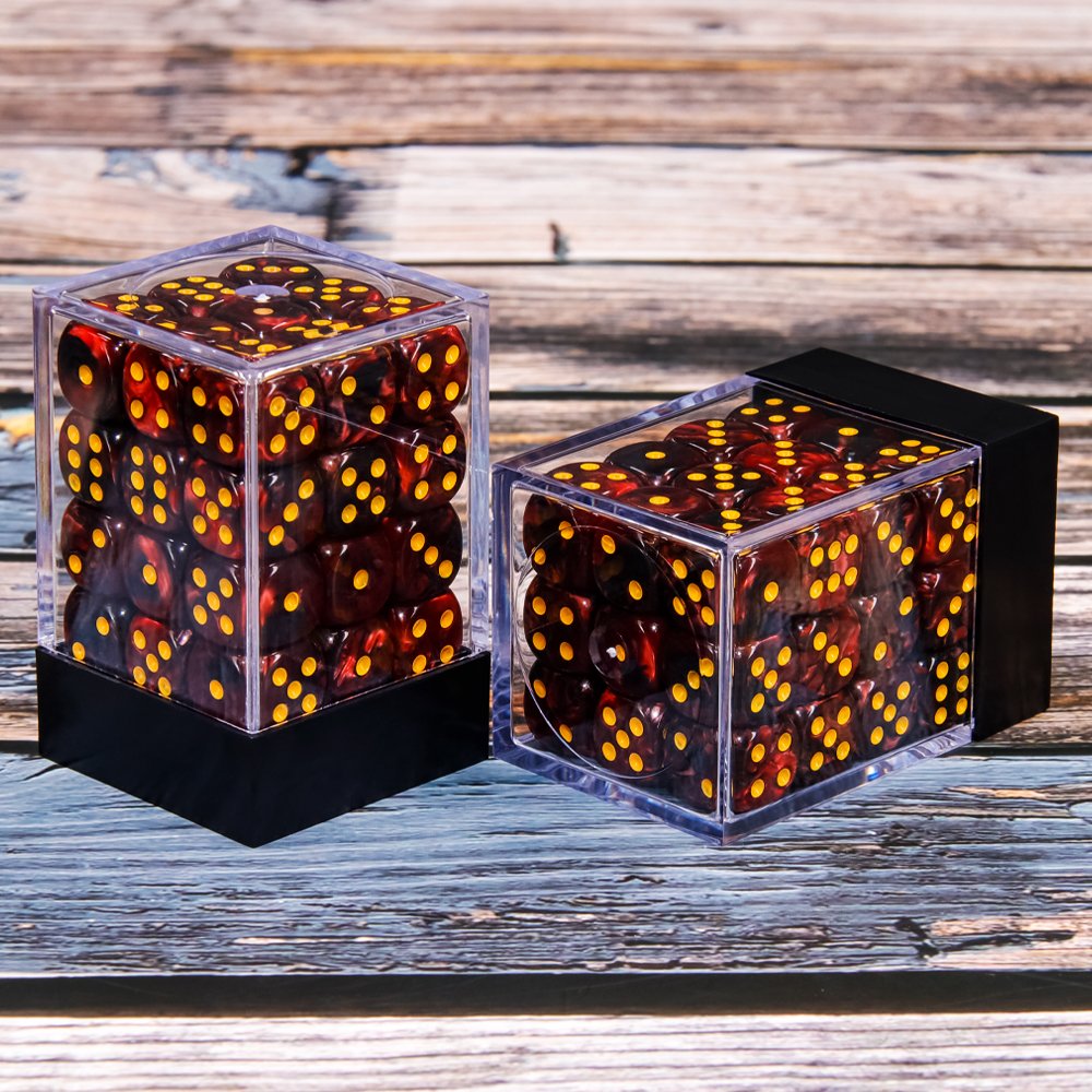 High Quality 6 Sided Polyhedral Acrylic Dice 16mm Colored Plastic Spots Gaming DND Dungeons Dragons Soft Hand Feeling Resin