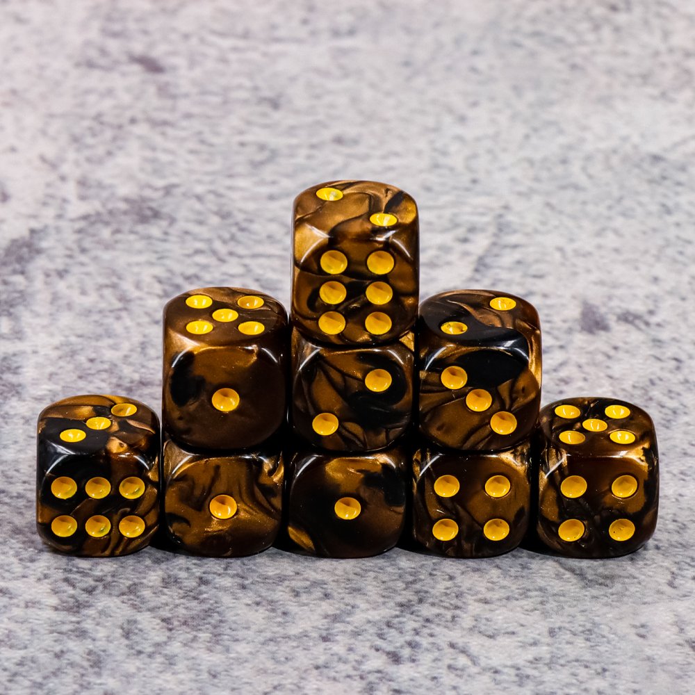 High Quality 6 Sided Polyhedral Acrylic Dice 16mm Colored Plastic Spots Gaming DND Dungeons Dragons Soft Hand Feeling Resin