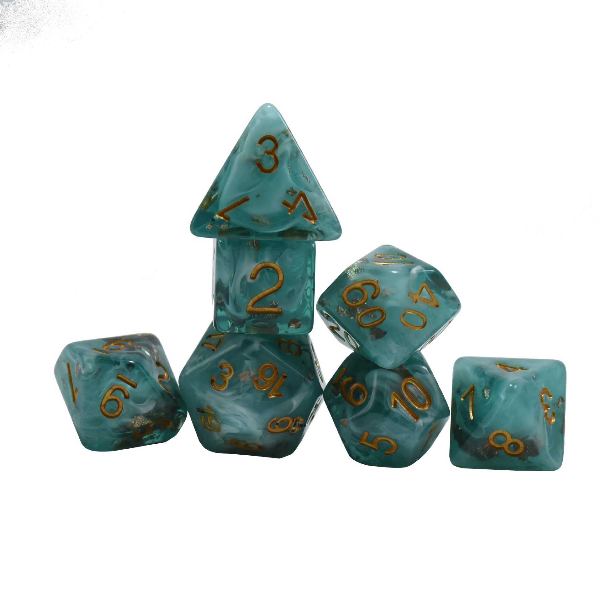 Transparent Acrylic Dnd Dice Like Green Of Different Colour And Size Dice Set Polyhedral