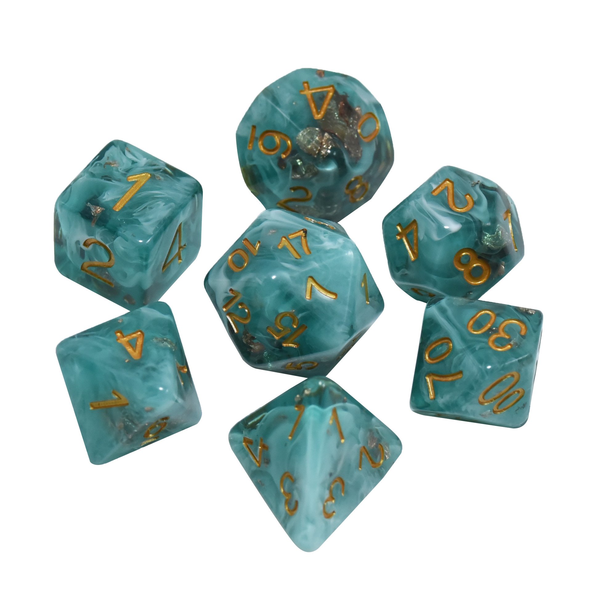 Transparent Acrylic Dnd Dice Like Green Of Different Colour And Size Dice Set Polyhedral