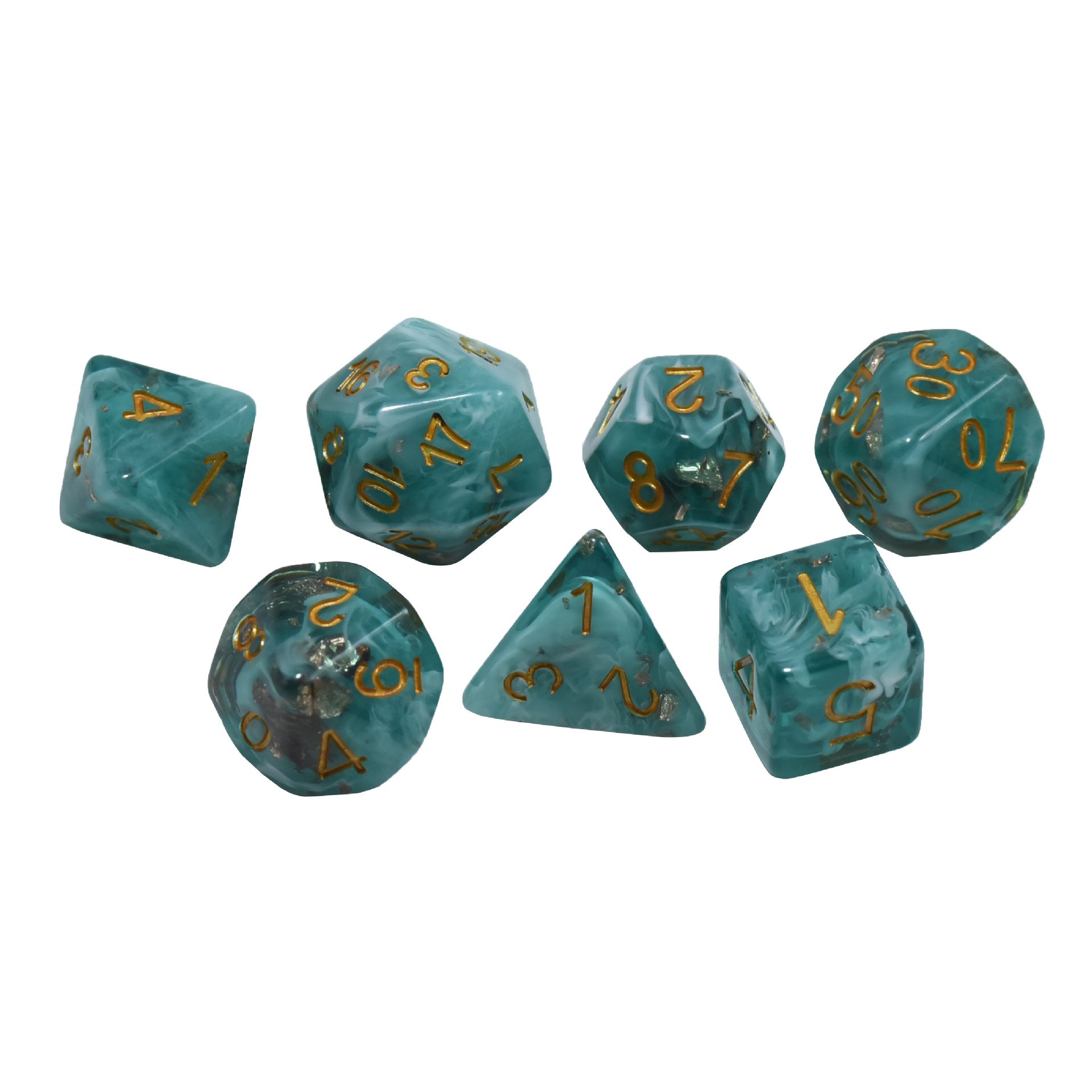 Transparent Acrylic Dnd Dice Like Green Of Different Colour And Size Dice Set Polyhedral