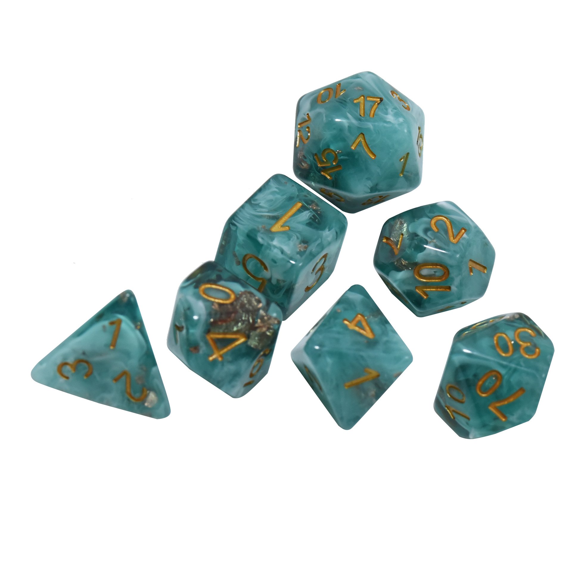 Transparent Acrylic Dnd Dice Like Green Of Different Colour And Size Dice Set Polyhedral