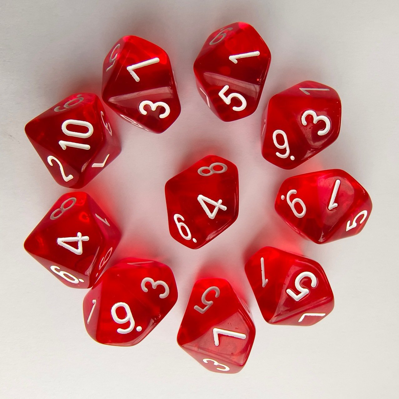 D10 Transparent Dice Acrylic Crystal Polyhedral Dice Dungeons And Dragons Custom Dice