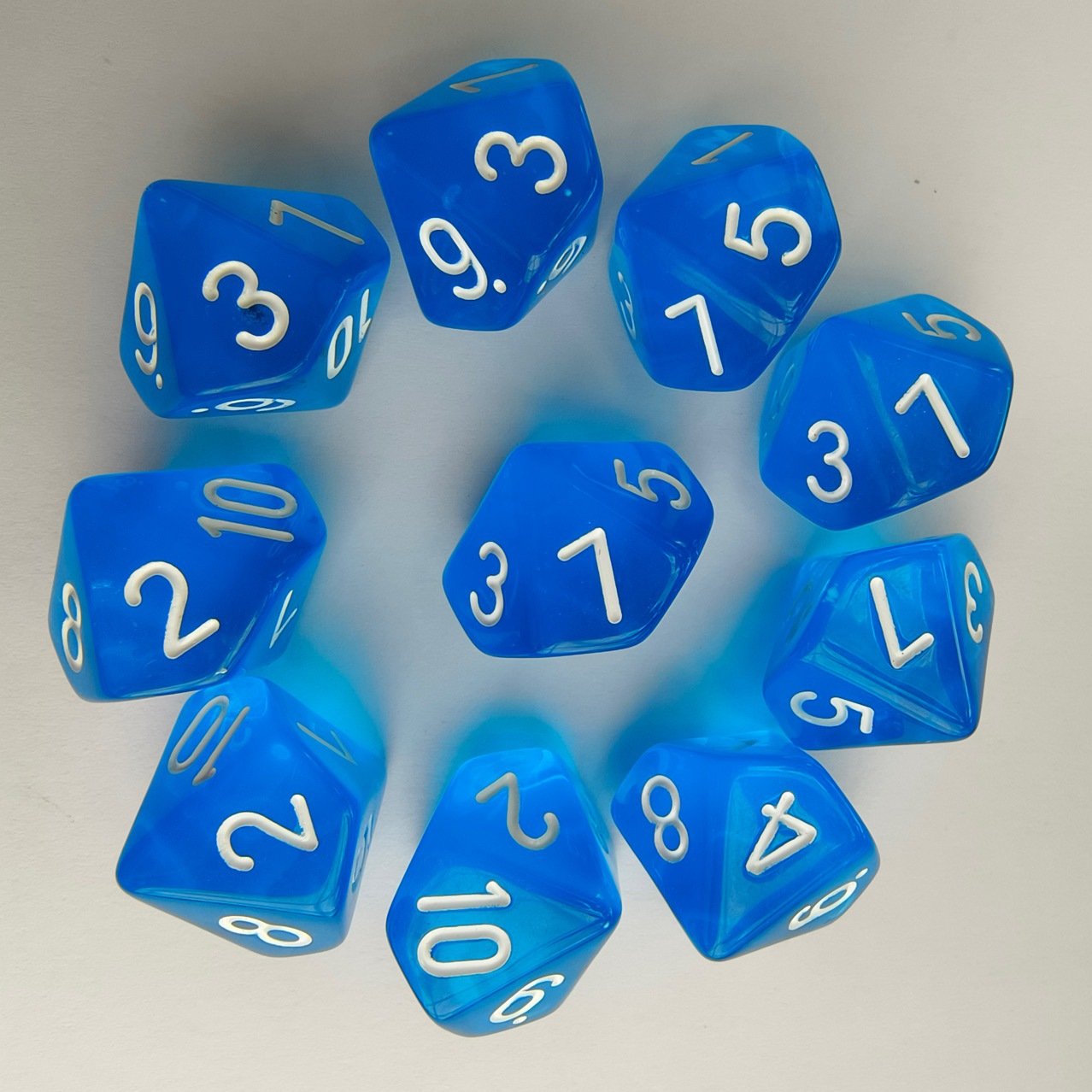 D10 Transparent Dice Acrylic Crystal Polyhedral Dice Dungeons And Dragons Custom Dice