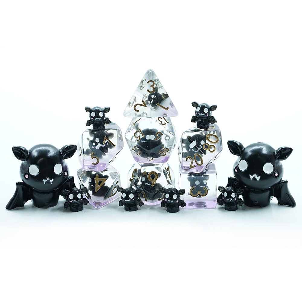 DND Dice 7-Die Polyhedral RPG Dice Set and Beautiful Inclusions