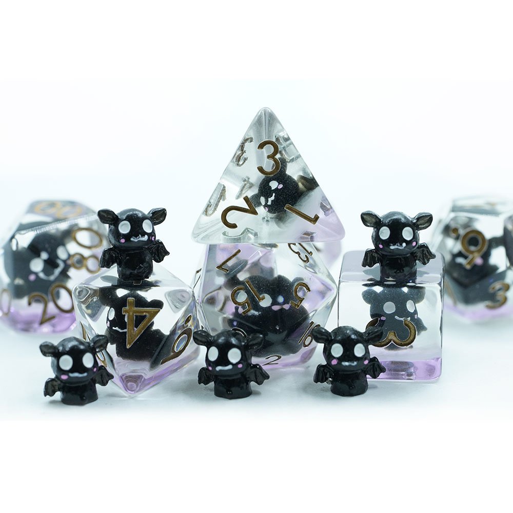 DND Dice 7-Die Polyhedral RPG Dice Set and Beautiful Inclusions