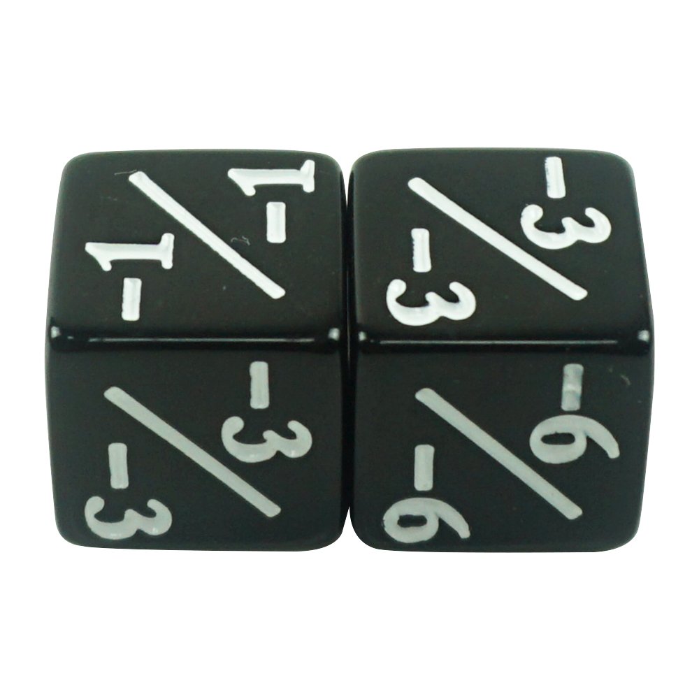 2023 new design 16mm Fun Multiplier Dice Black White square Counter Fraction Dice for Various dice maths games