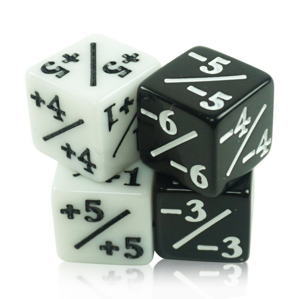 2023 new design 16mm Fun Multiplier Dice Black White square Counter Fraction Dice for Various dice maths games