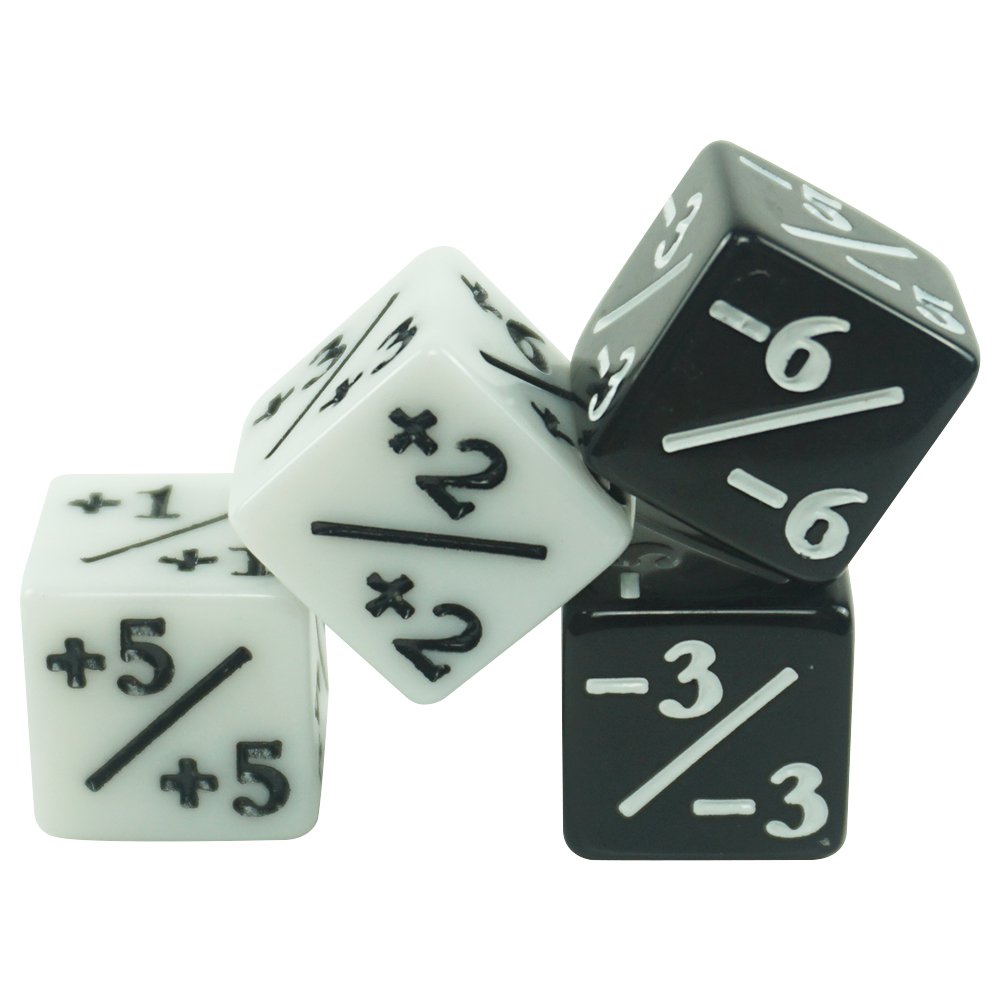 2023 new design 16mm Fun Multiplier Dice Black White square Counter Fraction Dice for Various dice maths games