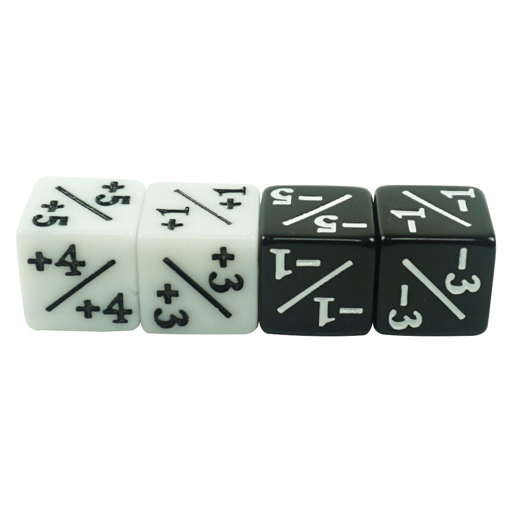 2023 new design 16mm Fun Multiplier Dice Black White square Counter Fraction Dice for Various dice maths games