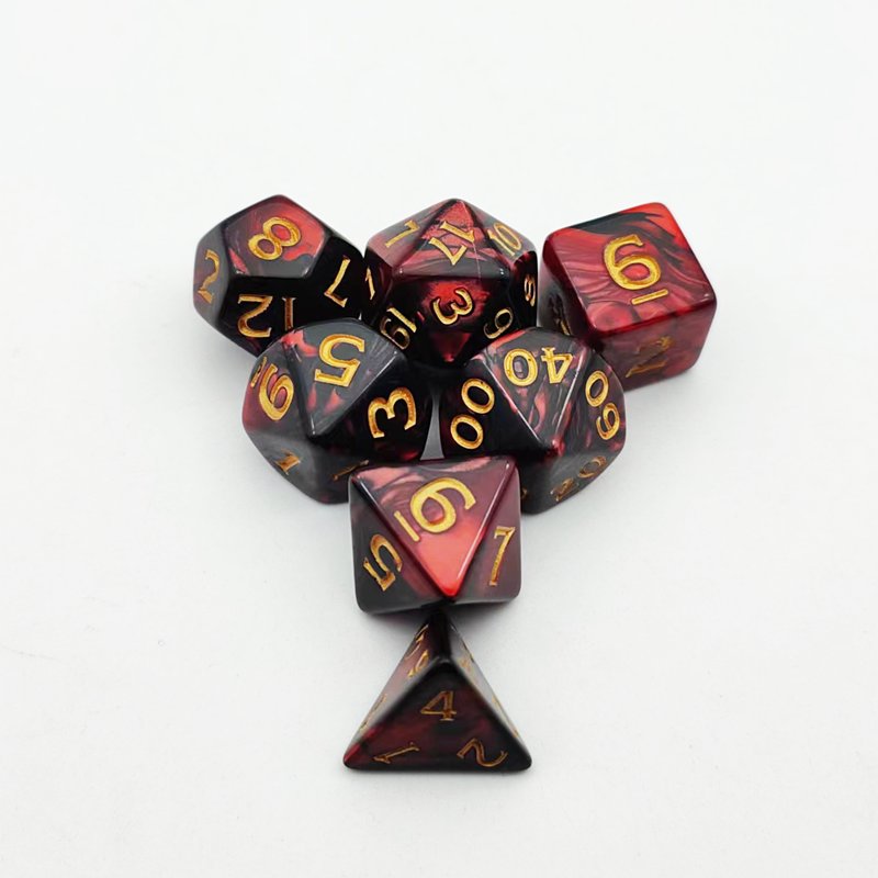 Manufacturer Wholesale Plastic Acrylic Irregular Dice Customized Logo Adult Games Cheap Dice Set of 7