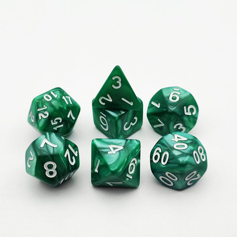 Manufacturer Wholesale Plastic Acrylic Irregular Dice Customized Logo Adult Games Cheap Dice Set of 7