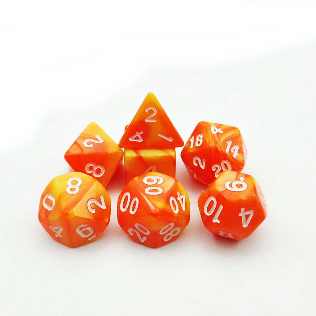 Manufacturer Wholesale Plastic Acrylic Irregular Dice Customized Logo Adult Games Cheap Dice Set of 7