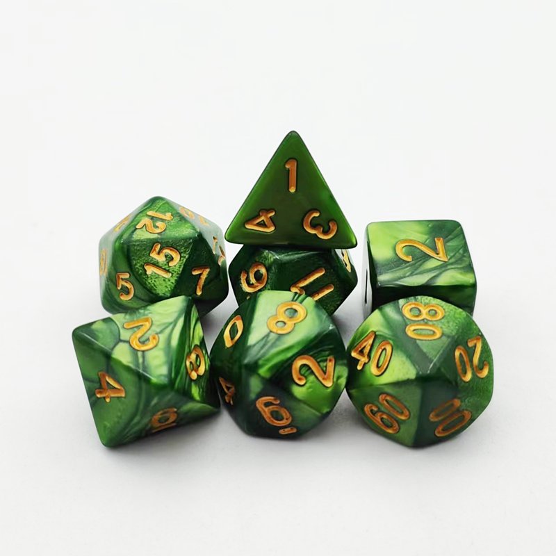 Manufacturer Wholesale Plastic Acrylic Irregular Dice Customized Logo Adult Games Cheap Dice Set of 7