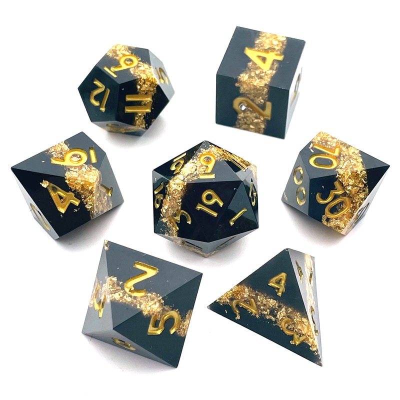 New Design Resin Dice 7 Pcs Edge Dice Factory Direct Sales