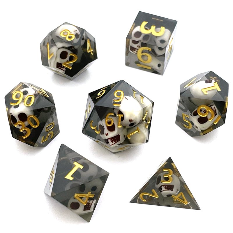 New Design Resin Dice 7 Pcs Edge Dice Factory Direct Sales
