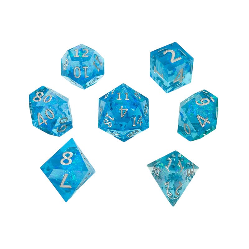 Edge Resin Polyhedral Numbers D6 D20 Dnd Rpg Dungeons & Dragons Board Game Dice Can Be Customized
