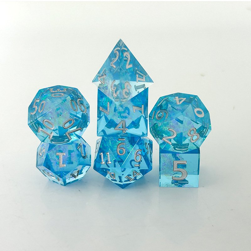 Edge Resin Polyhedral Numbers D6 D20 Dnd Rpg Dungeons & Dragons Board Game Dice Can Be Customized