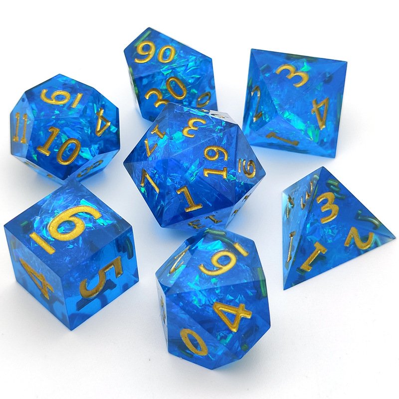 Edge Resin Polyhedral Numbers D6 D20 Dnd Rpg Dungeons & Dragons Board Game Dice Can Be Customized