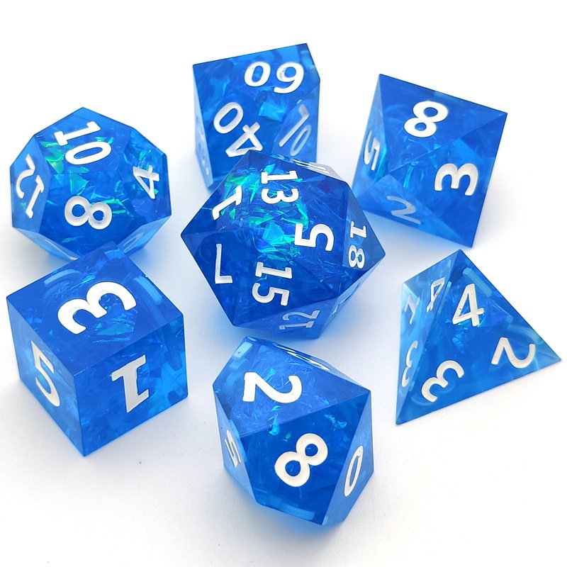 Edge Resin Polyhedral Numbers D6 D20 Dnd Rpg Dungeons & Dragons Board Game Dice Can Be Customized