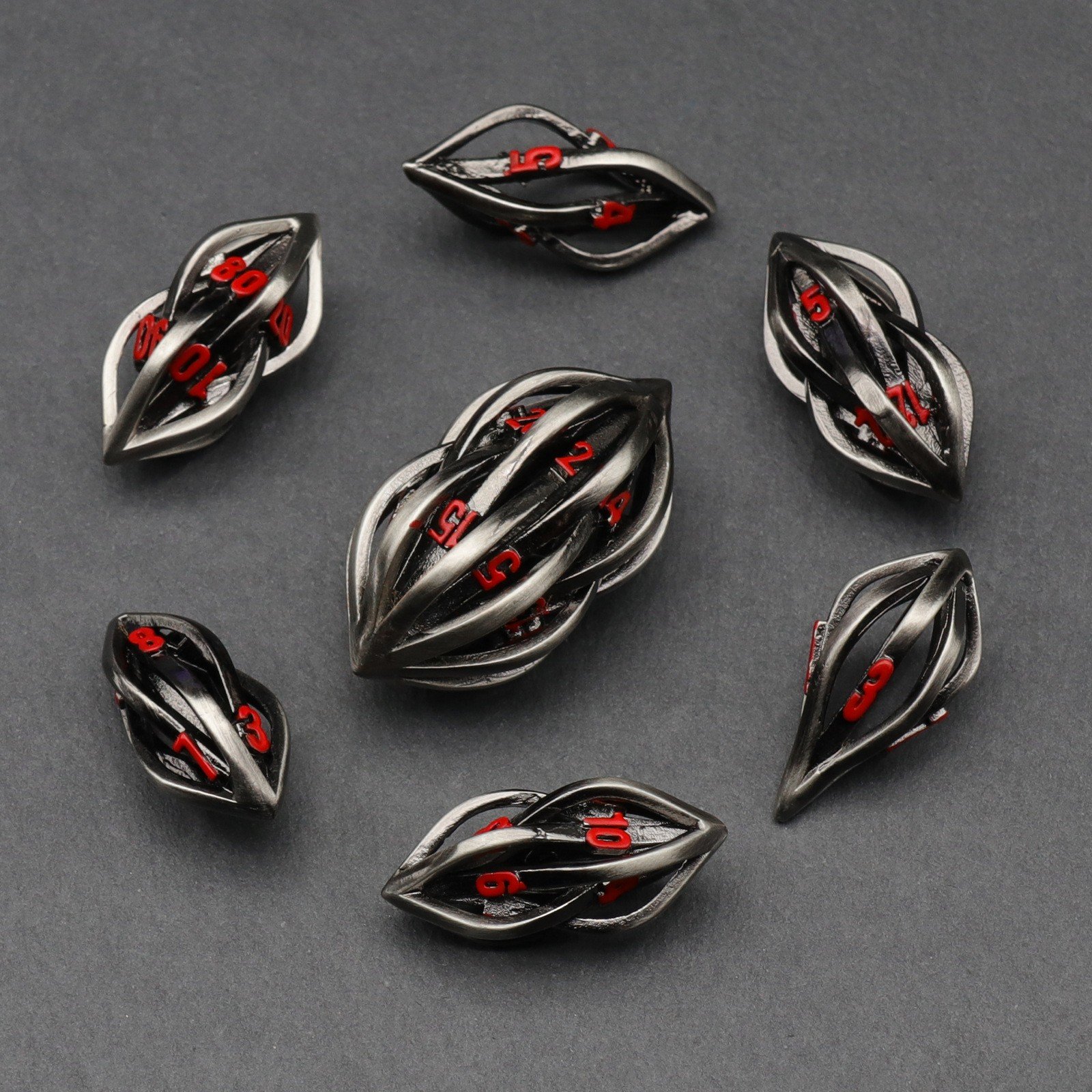 New Metal Multi-Sided Dice Chips for Dungeons Dragons Board Game Mystery Script Kill Run Group Props Excellent for DND