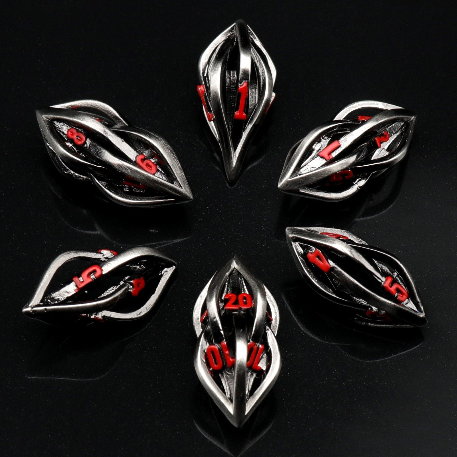 New Metal Multi-Sided Dice Chips for Dungeons Dragons Board Game Mystery Script Kill Run Group Props Excellent for DND