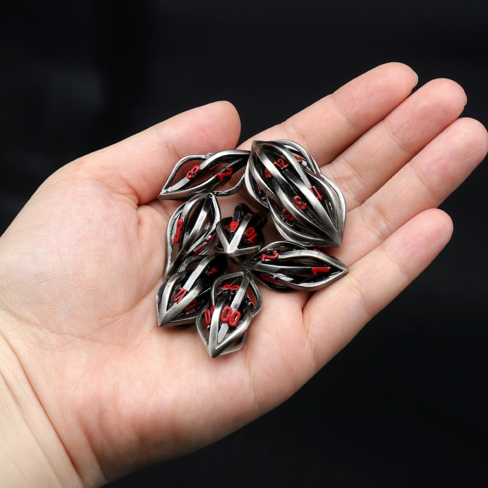 New Metal Multi-Sided Dice Chips for Dungeons Dragons Board Game Mystery Script Kill Run Group Props Excellent for DND