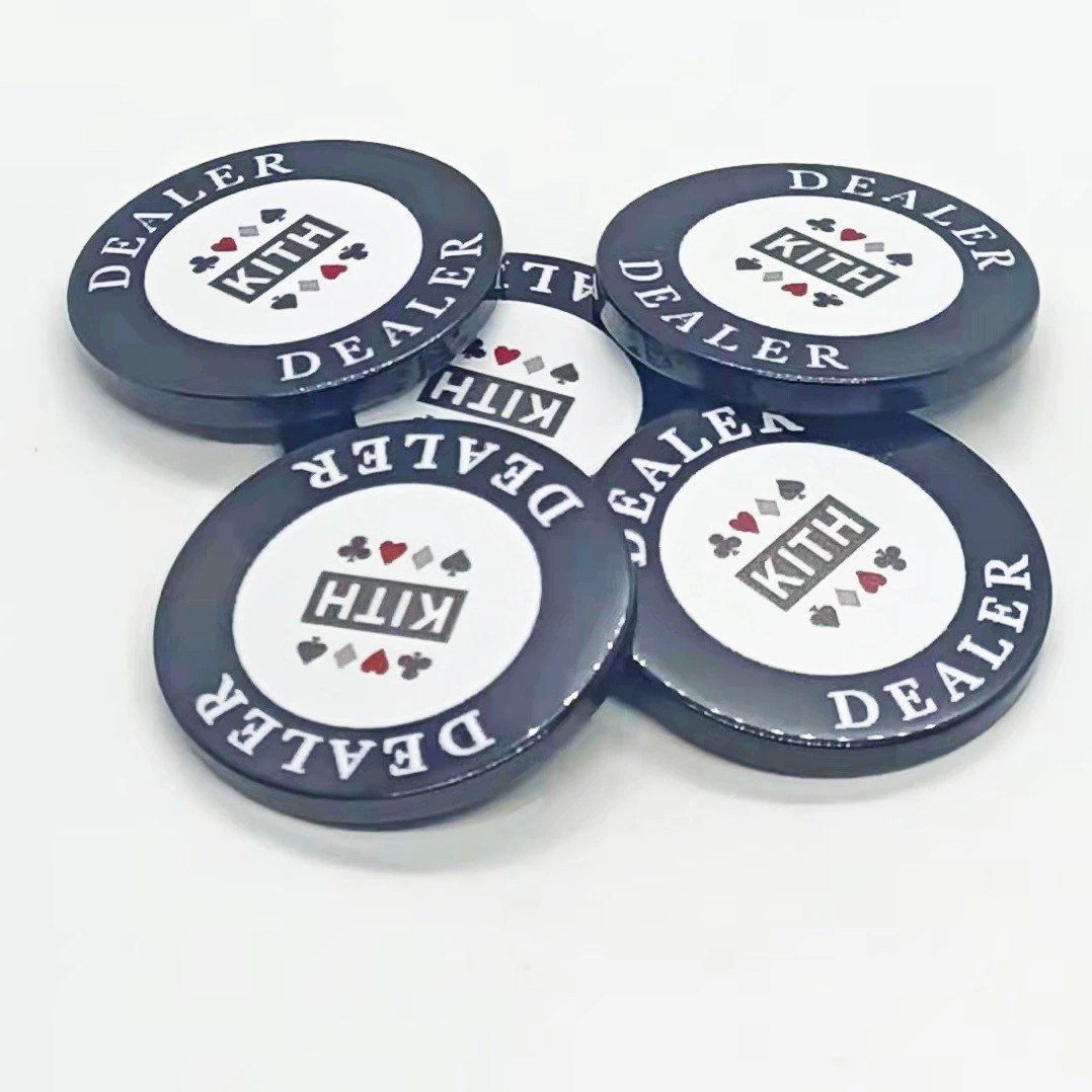 custom personalized logo double layer gambling casino poker chipsset with numbers classic table games dice games tokens