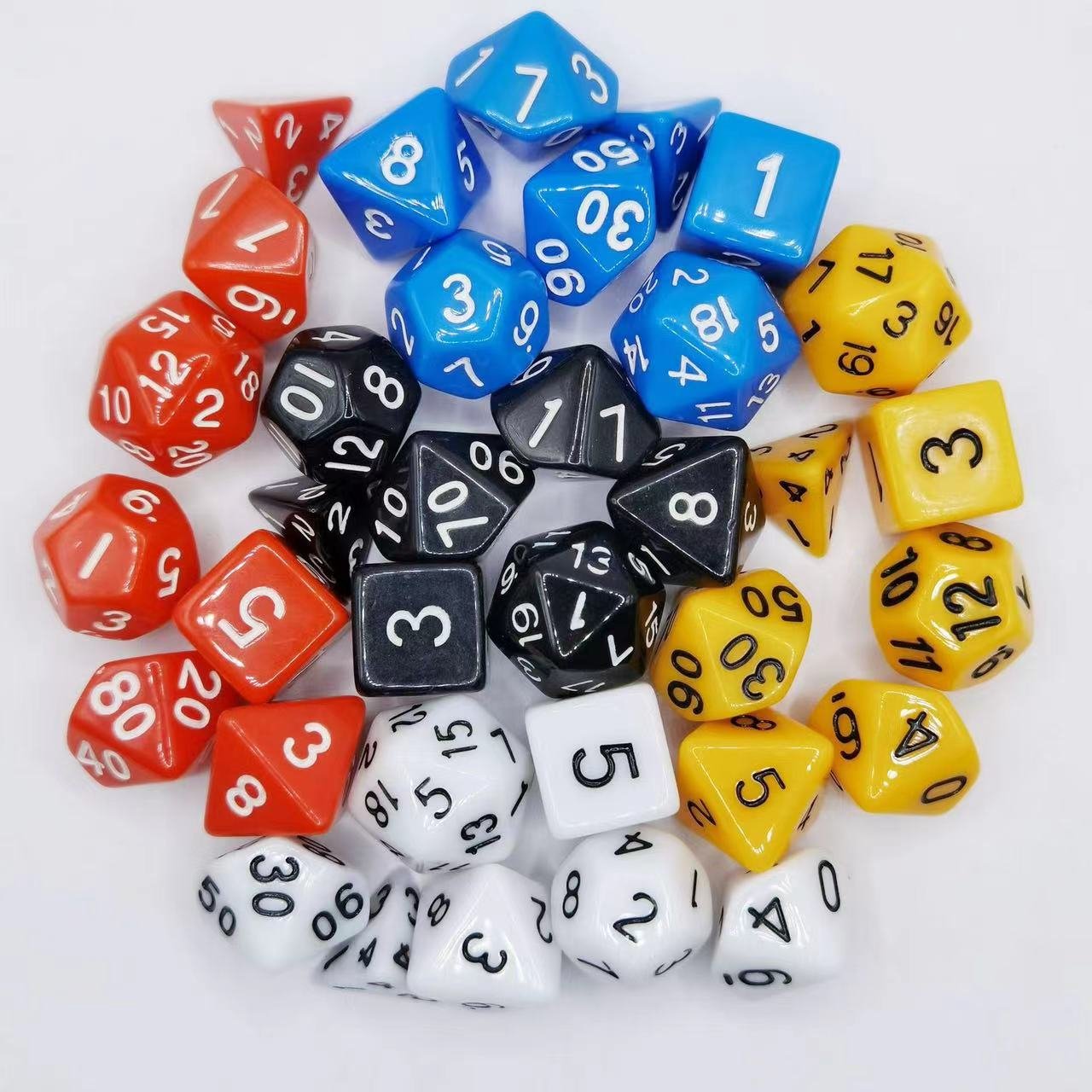 DND Dice Set transparent dice set polyhedral acrylic dice for game