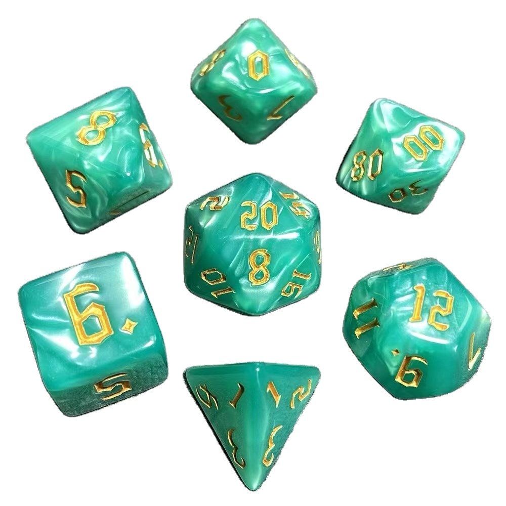 DND Dice Set transparent dice set polyhedral acrylic dice for game