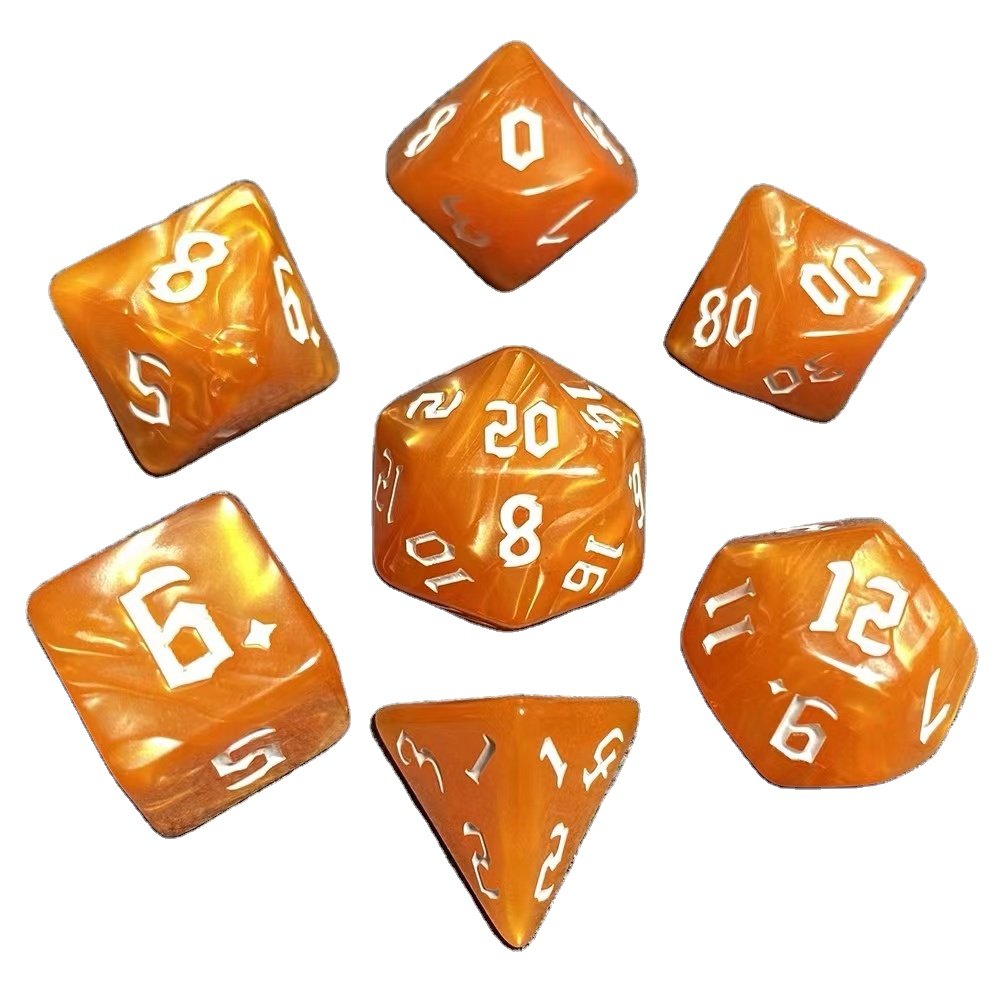DND Dice Set transparent dice set polyhedral acrylic dice for game