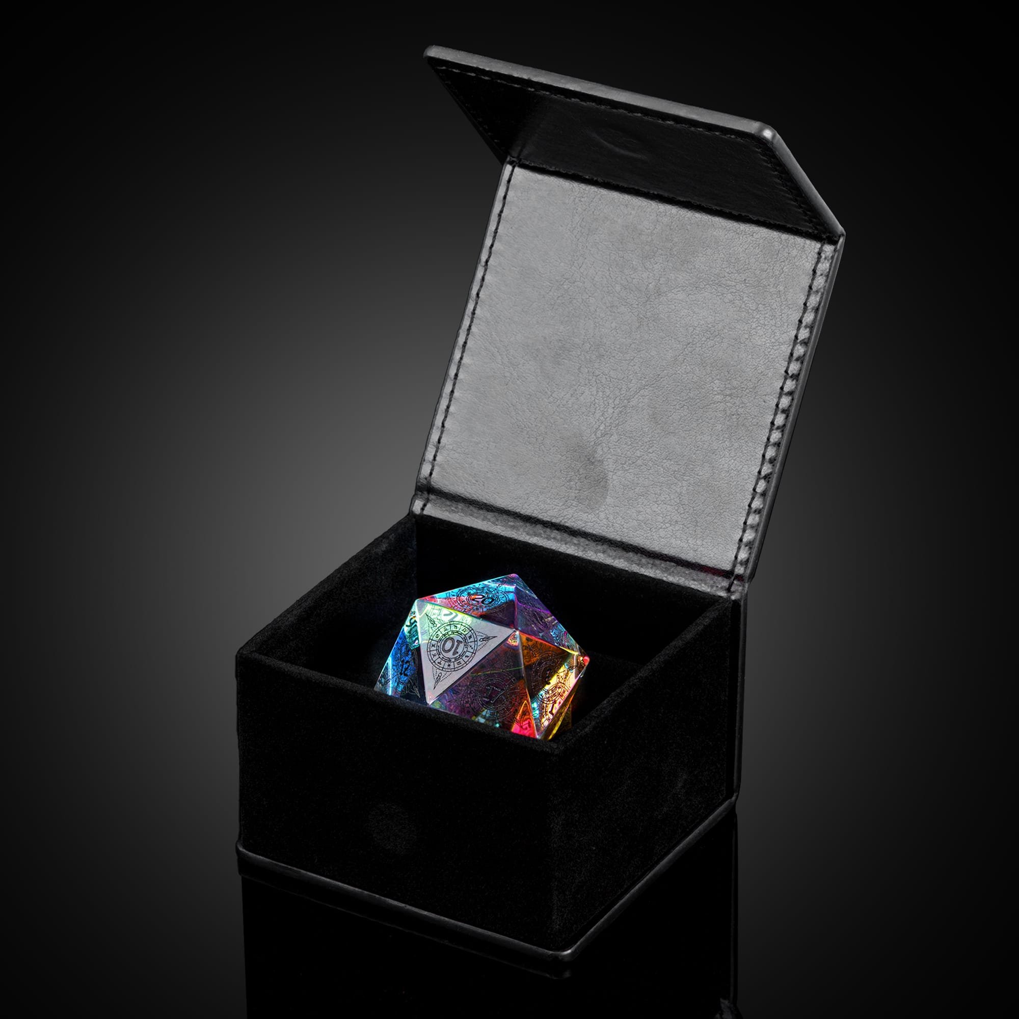 Udixi 30mm Rainbow Crystal Constellation Pattern D20 dnd dice dungeons and dragons RPG board game dice