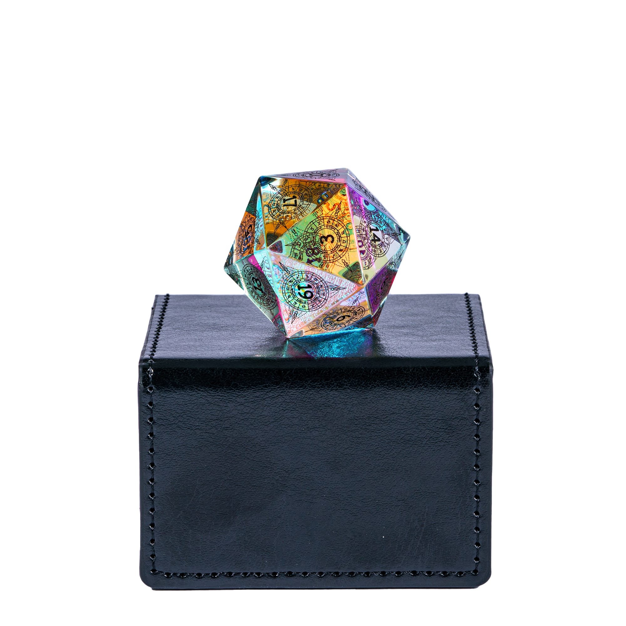 Udixi 30mm Rainbow Crystal Constellation Pattern D20 dnd dice dungeons and dragons RPG board game dice