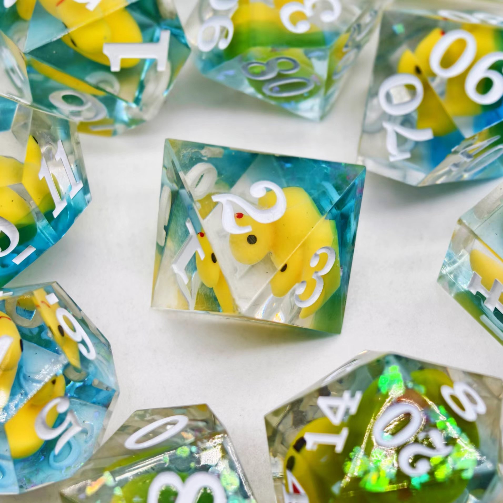 plastic acrylic resin polyhedral precision dice adult games casino number transparent poker luxury d6 16mm dice set