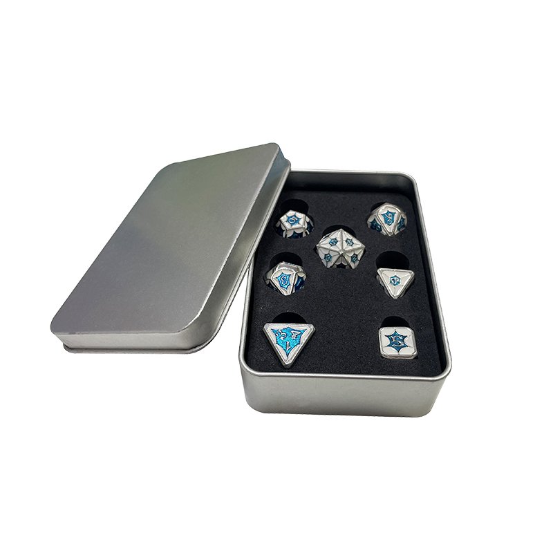 High Quality Dnd Dice Packaging Box Dungeon And Dragon Dice Board Game Metal Storage Dice Set Box
