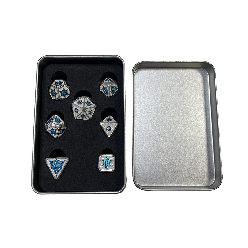 High Quality Dnd Dice Packaging Box Dungeon And Dragon Dice Board Game Metal Storage Dice Set Box